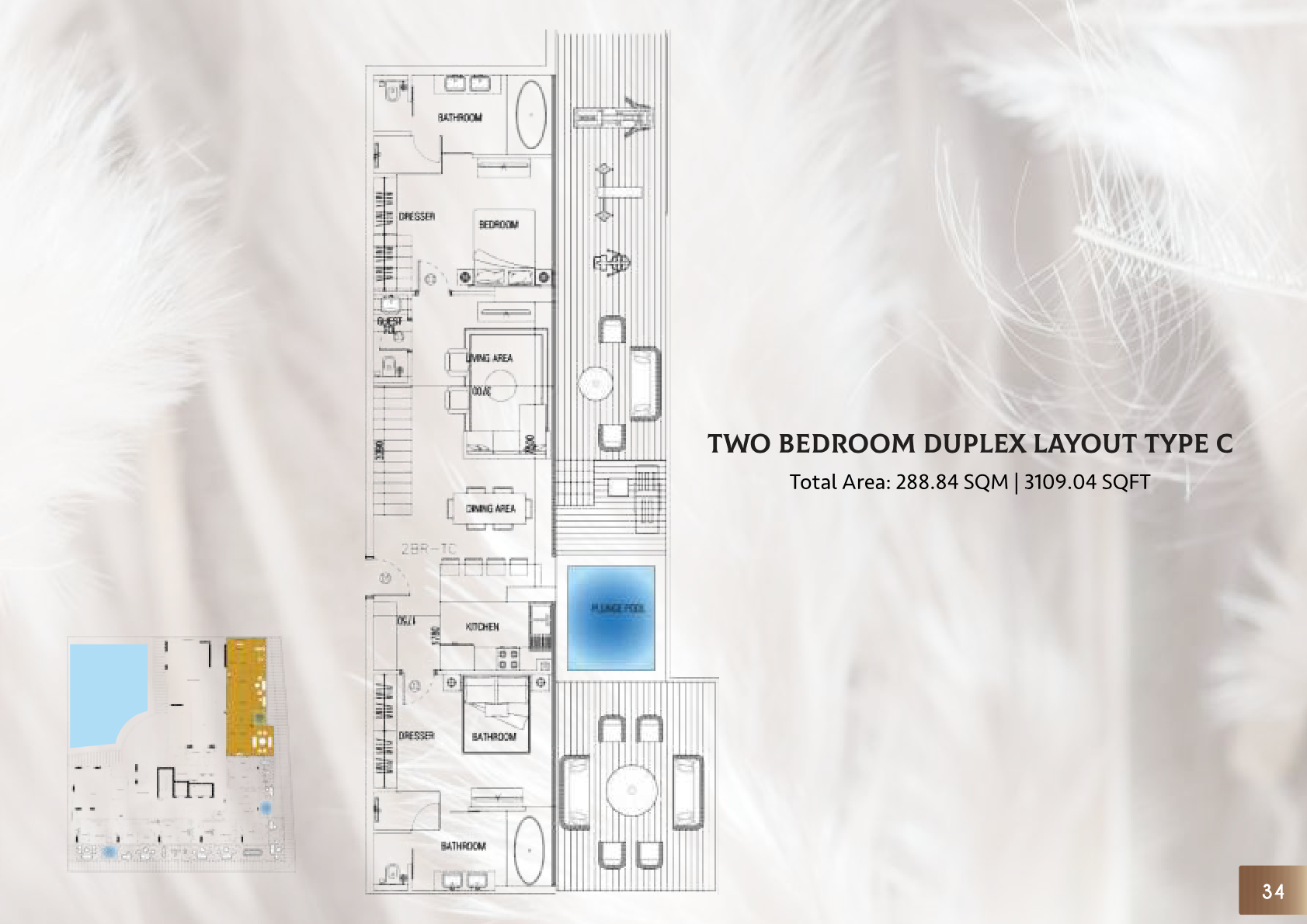 Sky Suites by Peace Homes Duplex floor plan