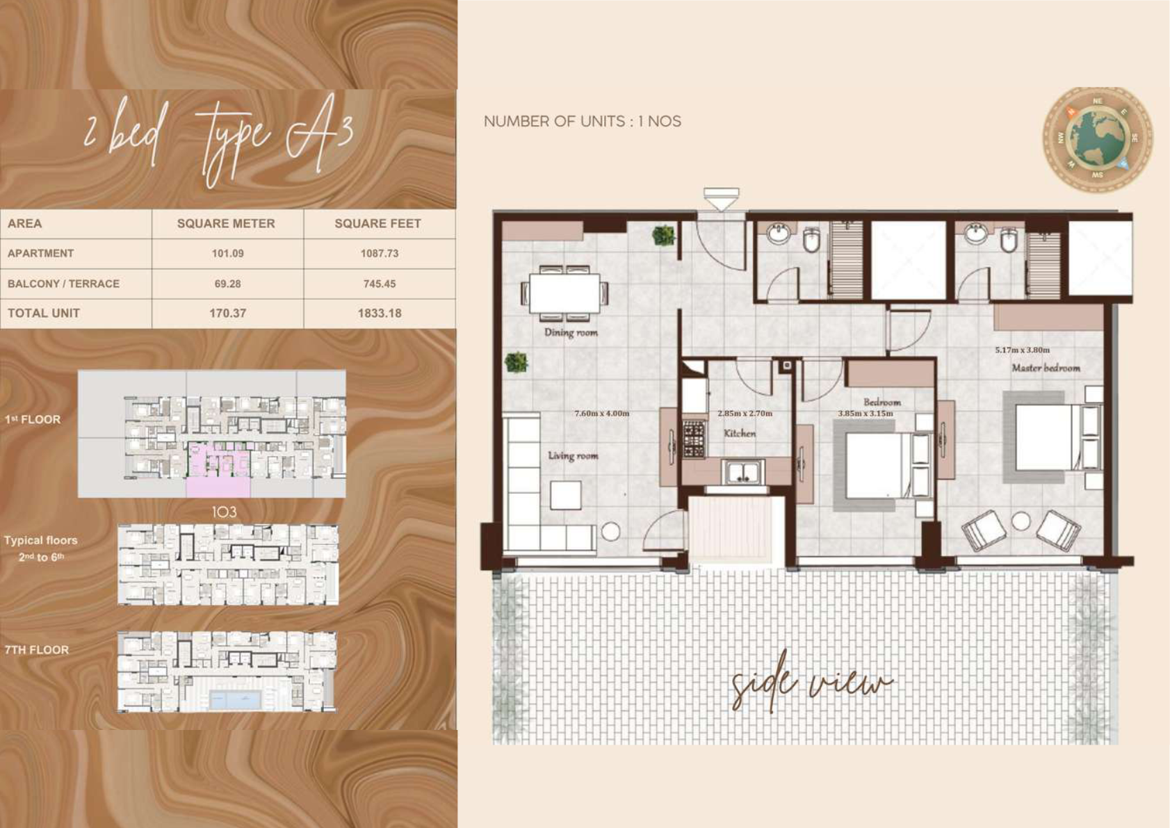 Maison Cannelle Residences by Casa Moderna 2BR floor plan