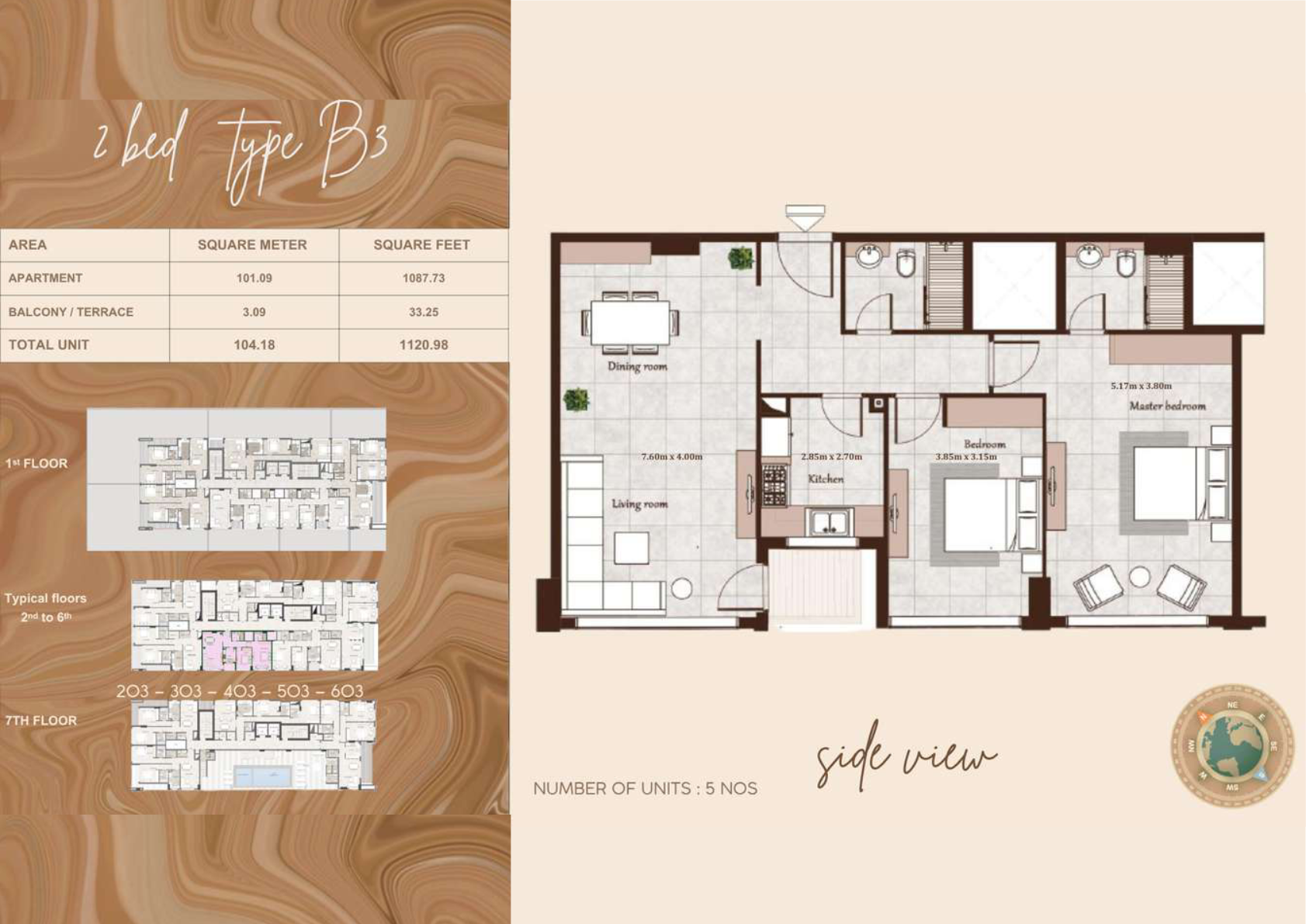 Maison Cannelle Residences by Casa Moderna 2BR floor plan