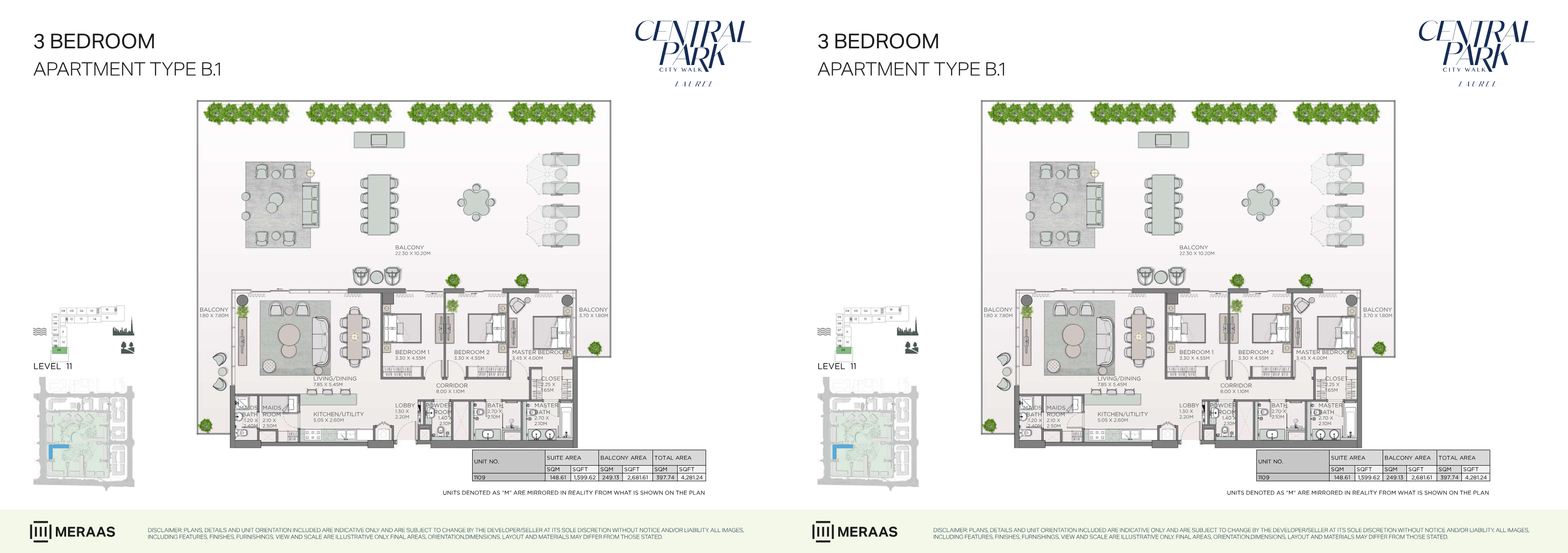 Laurel 3BR floor plan