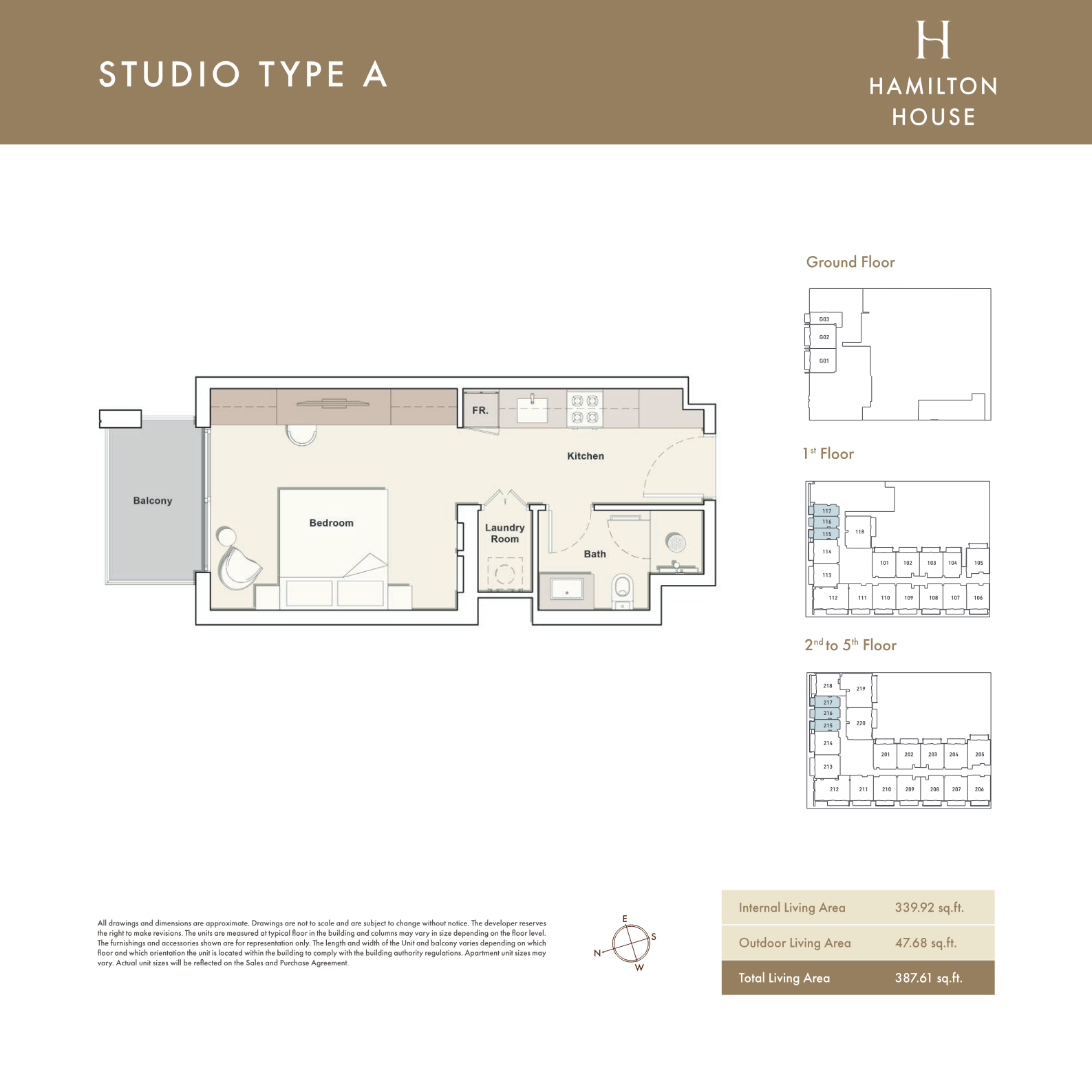 Hamilton House Studio floor plan