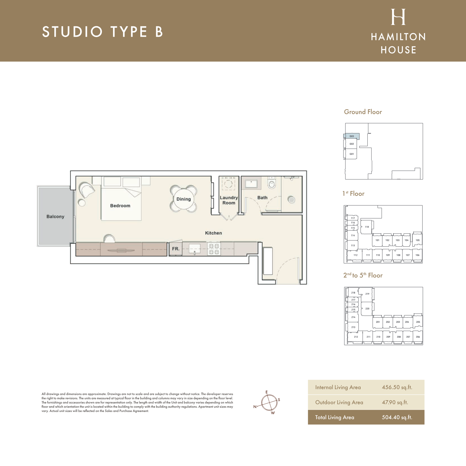 Hamilton House Studio floor plan
