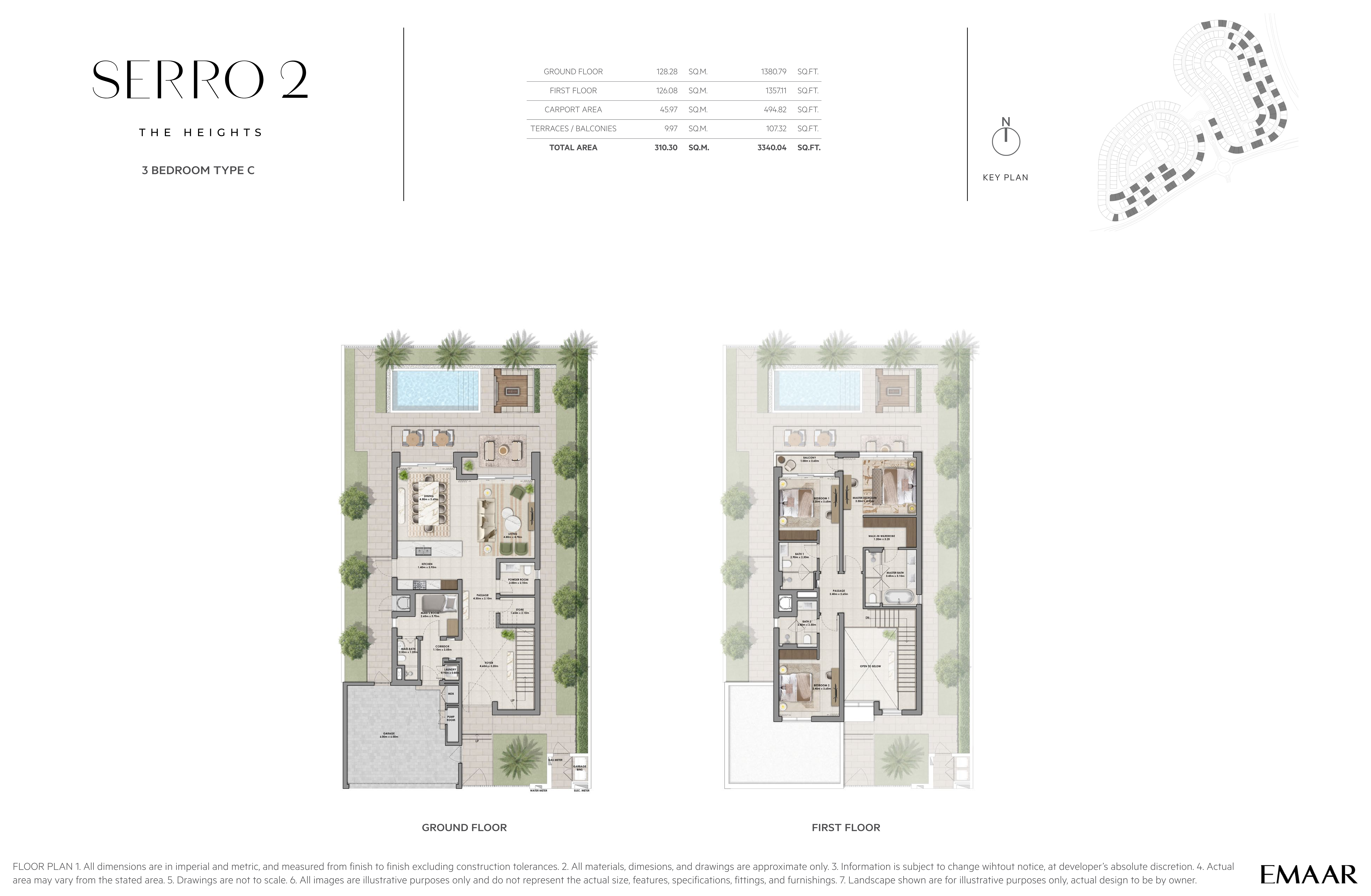 Serro 2 3BR floor plan
