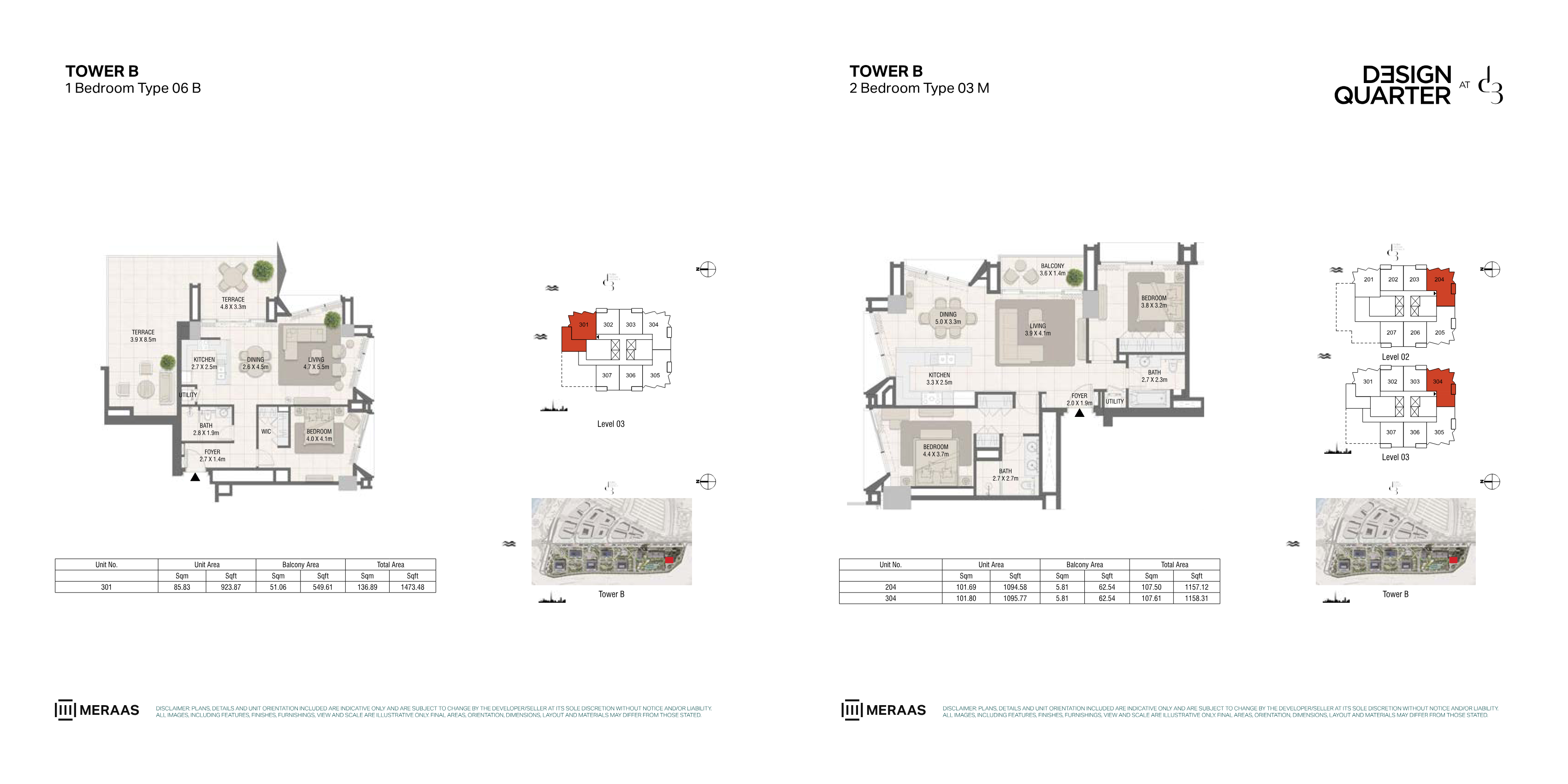 Design Quarter at d3 2BR floor plan