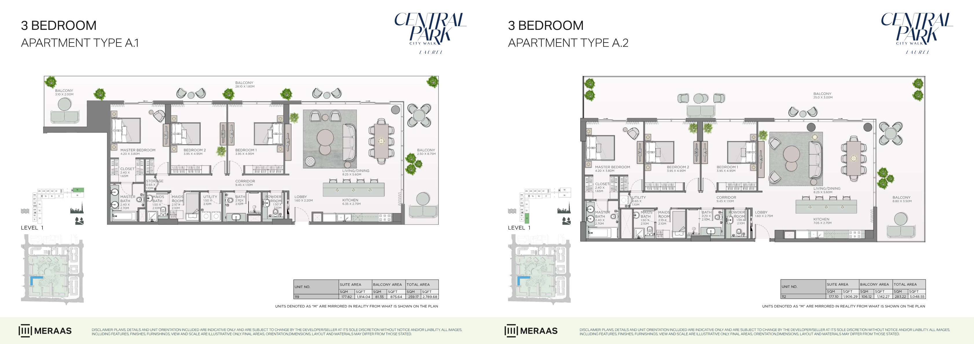 Nad Al Sheba Gardens Villa Plots 3BR floor plan