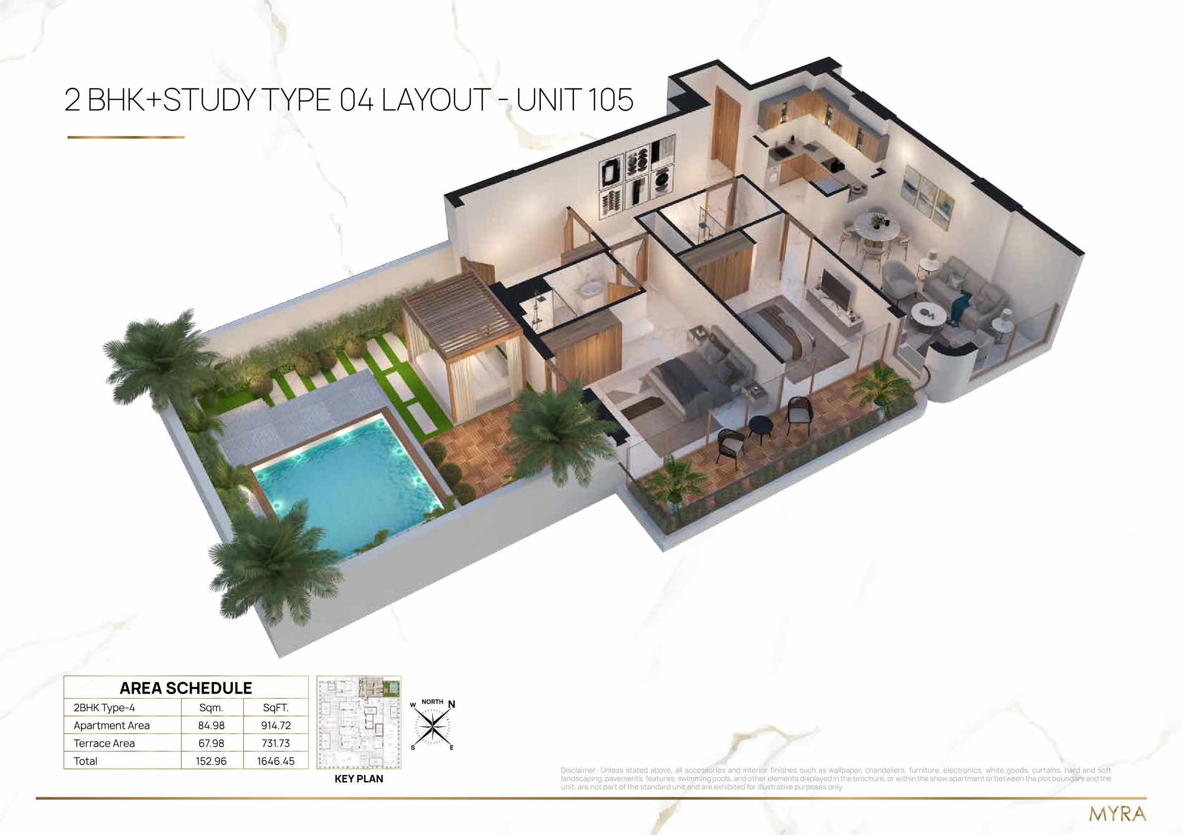 Myra Onyx 2BR floor plan