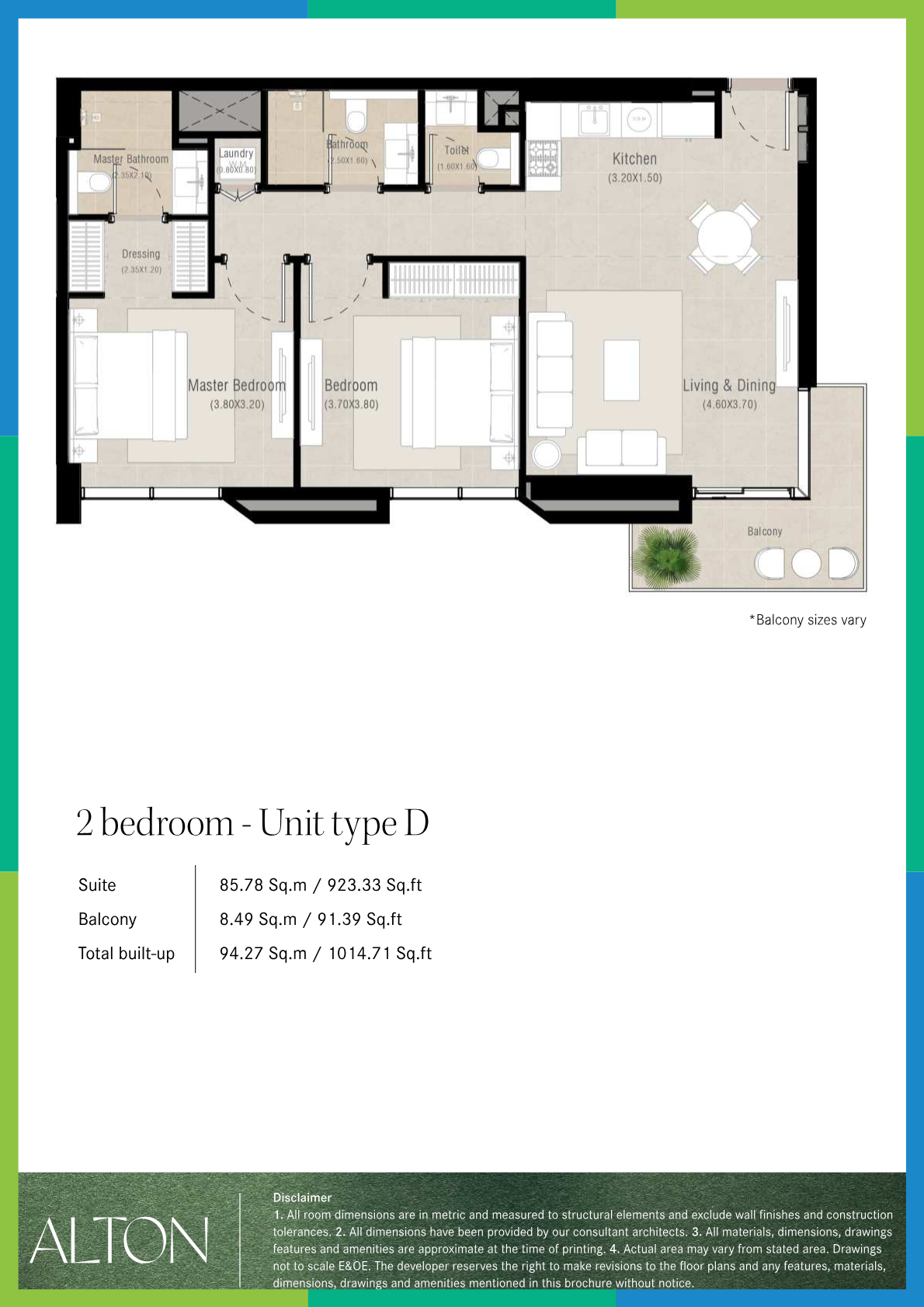Alton 2BR floor plan