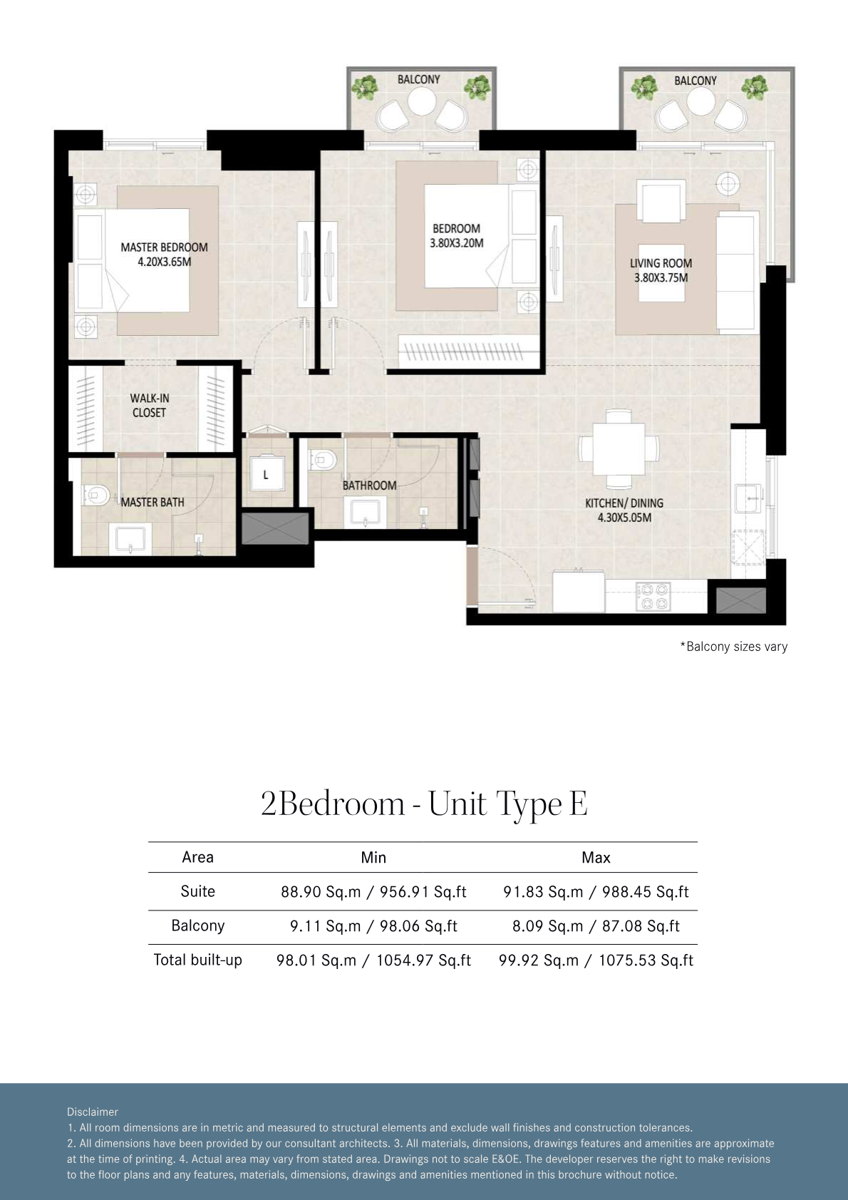 Odessa 2BR floor plan
