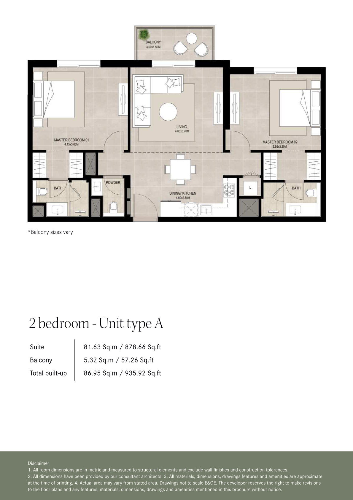 Ellison 2BR floor plan