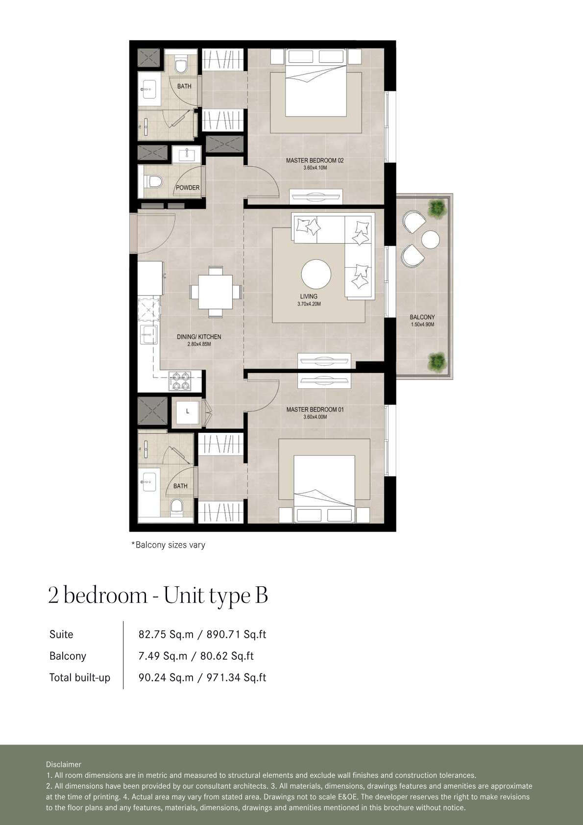 Ellison 2BR floor plan
