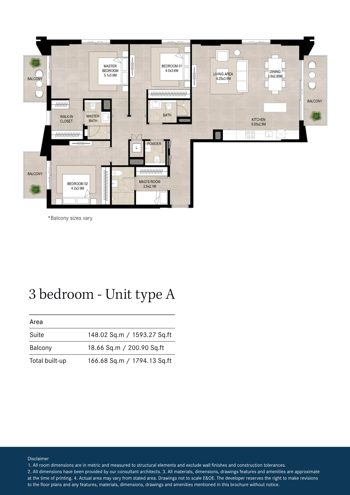 Hillcrest 3BR floor plan