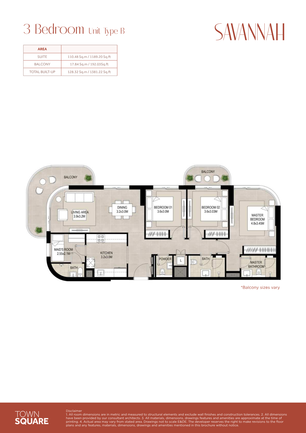 Savannah 3BR floor plan