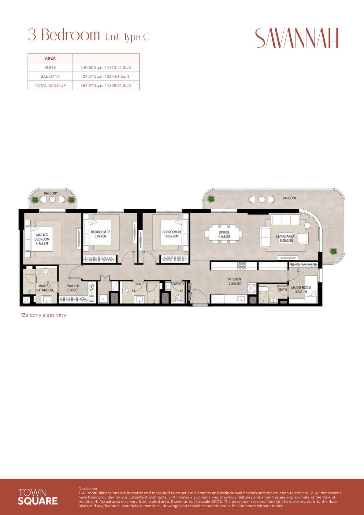 Savannah 3BR floor plan