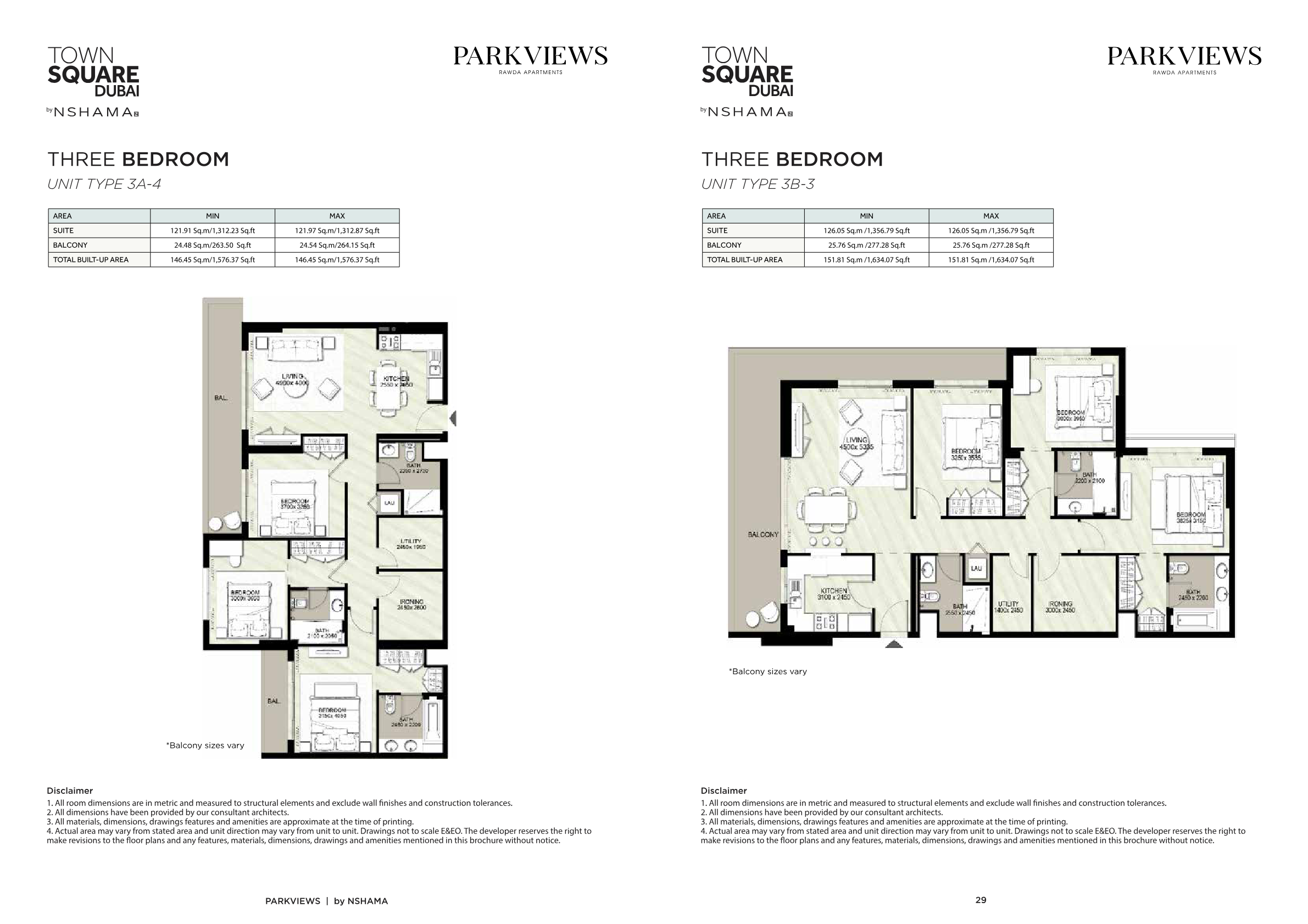 Parkviews 3BR floor plan