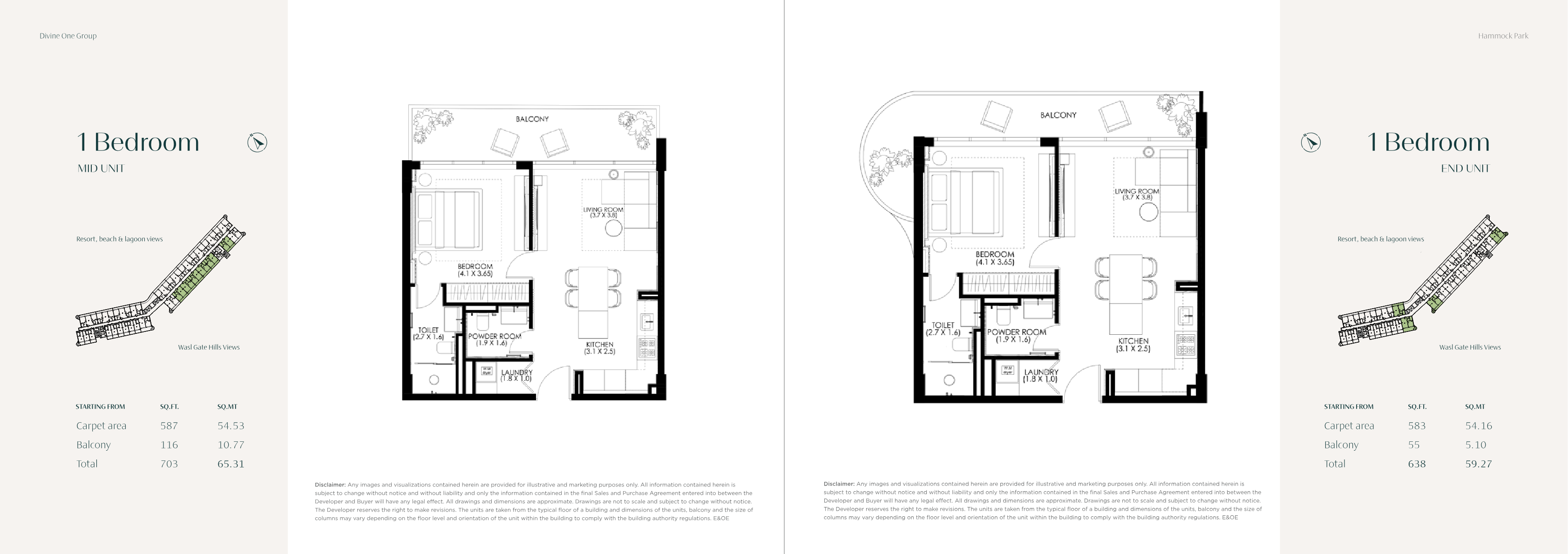 HammOCK Park 1BR floor plan