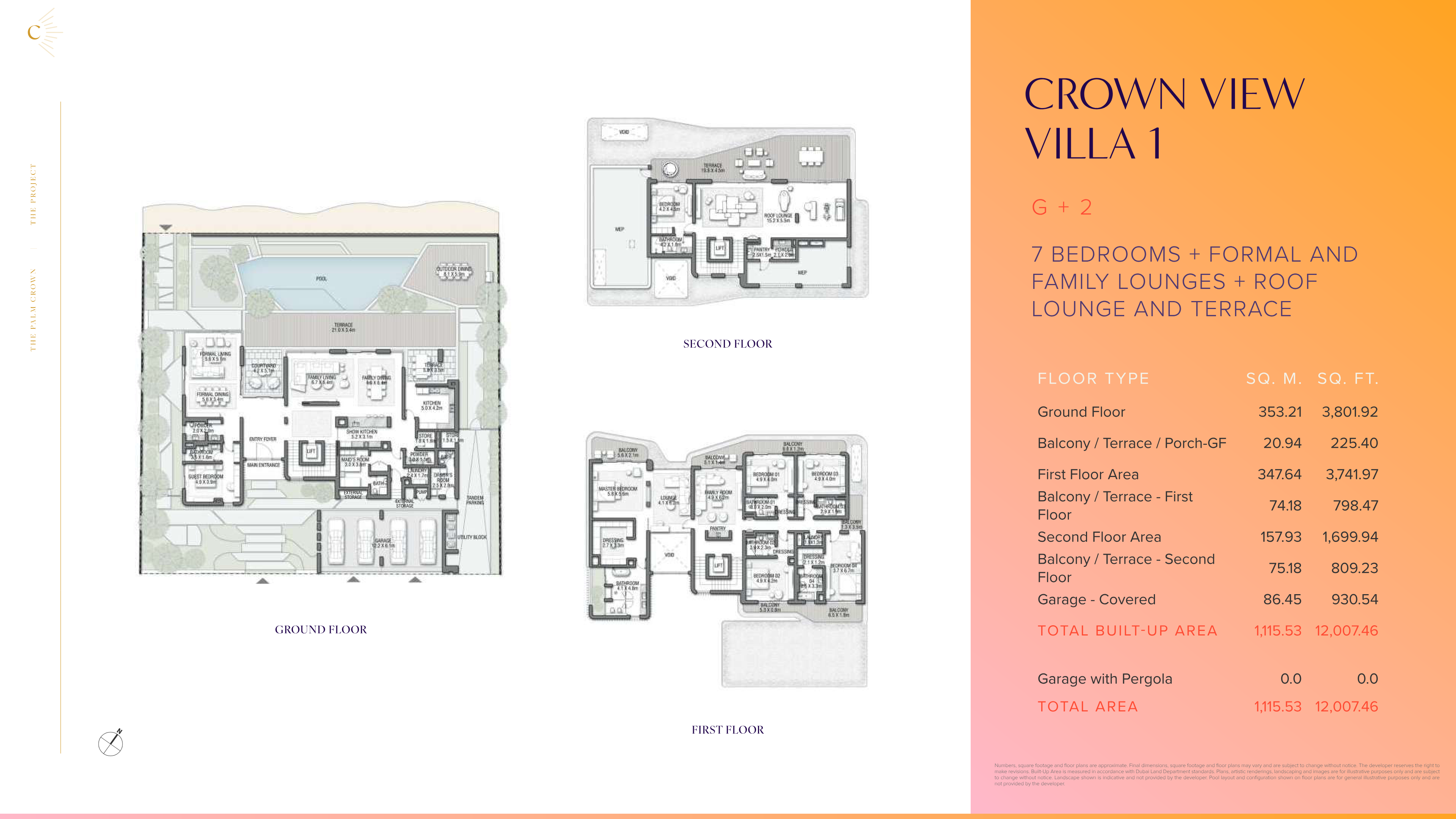 The Palm Crown Villa floor plan