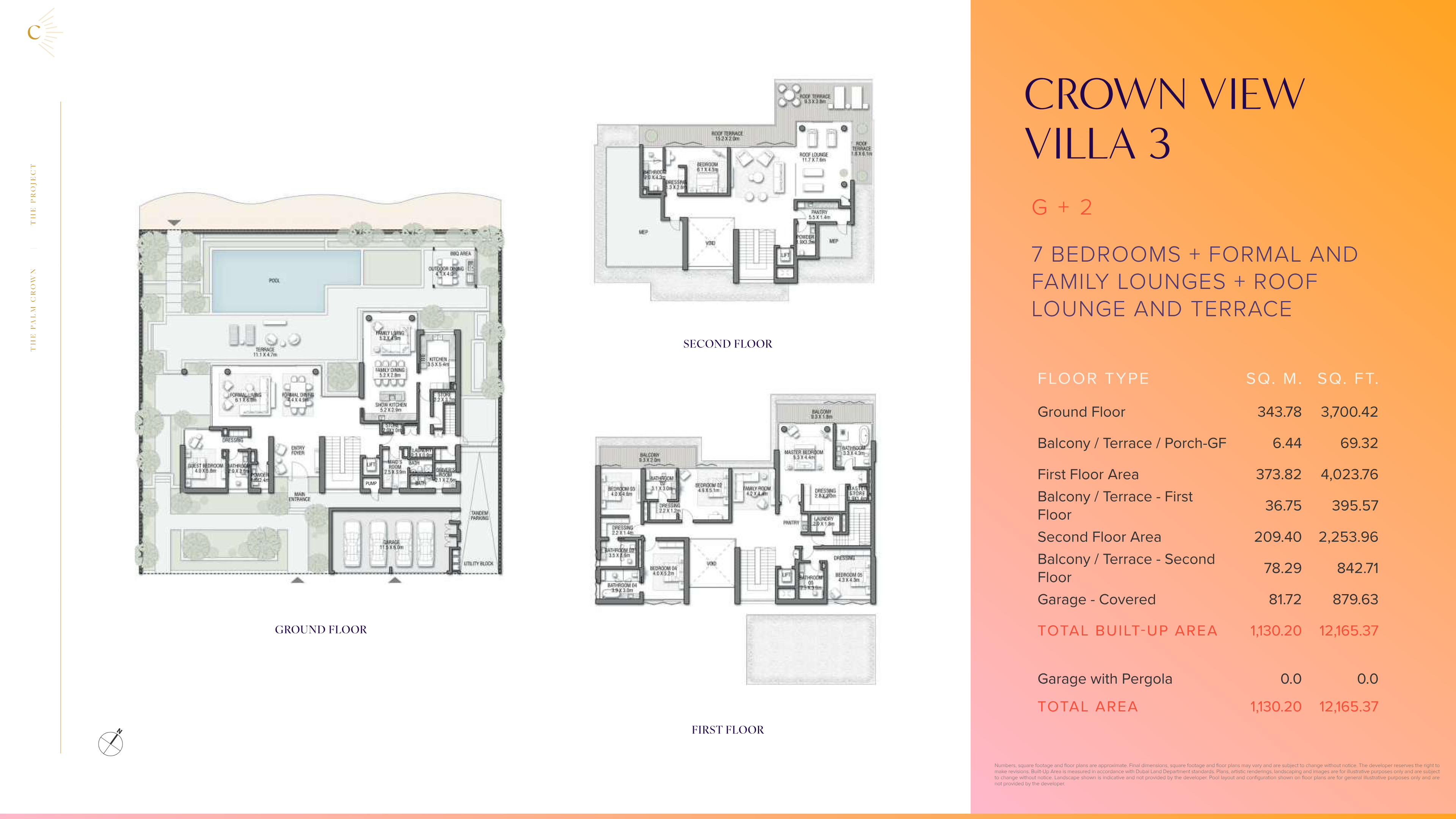 The Palm Crown Villa floor plan