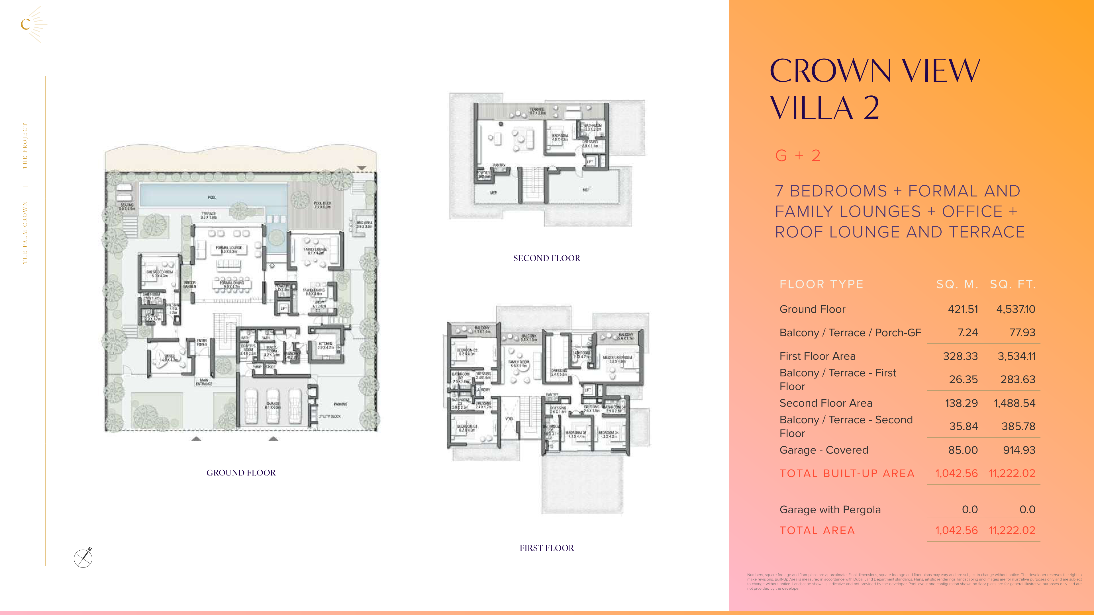The Palm Crown Villa floor plan