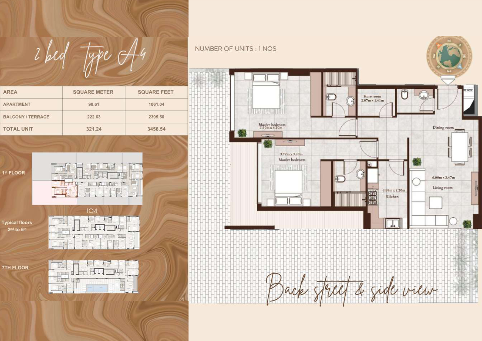 Maison Cannelle Residences by Casa Moderna 2BR floor plan