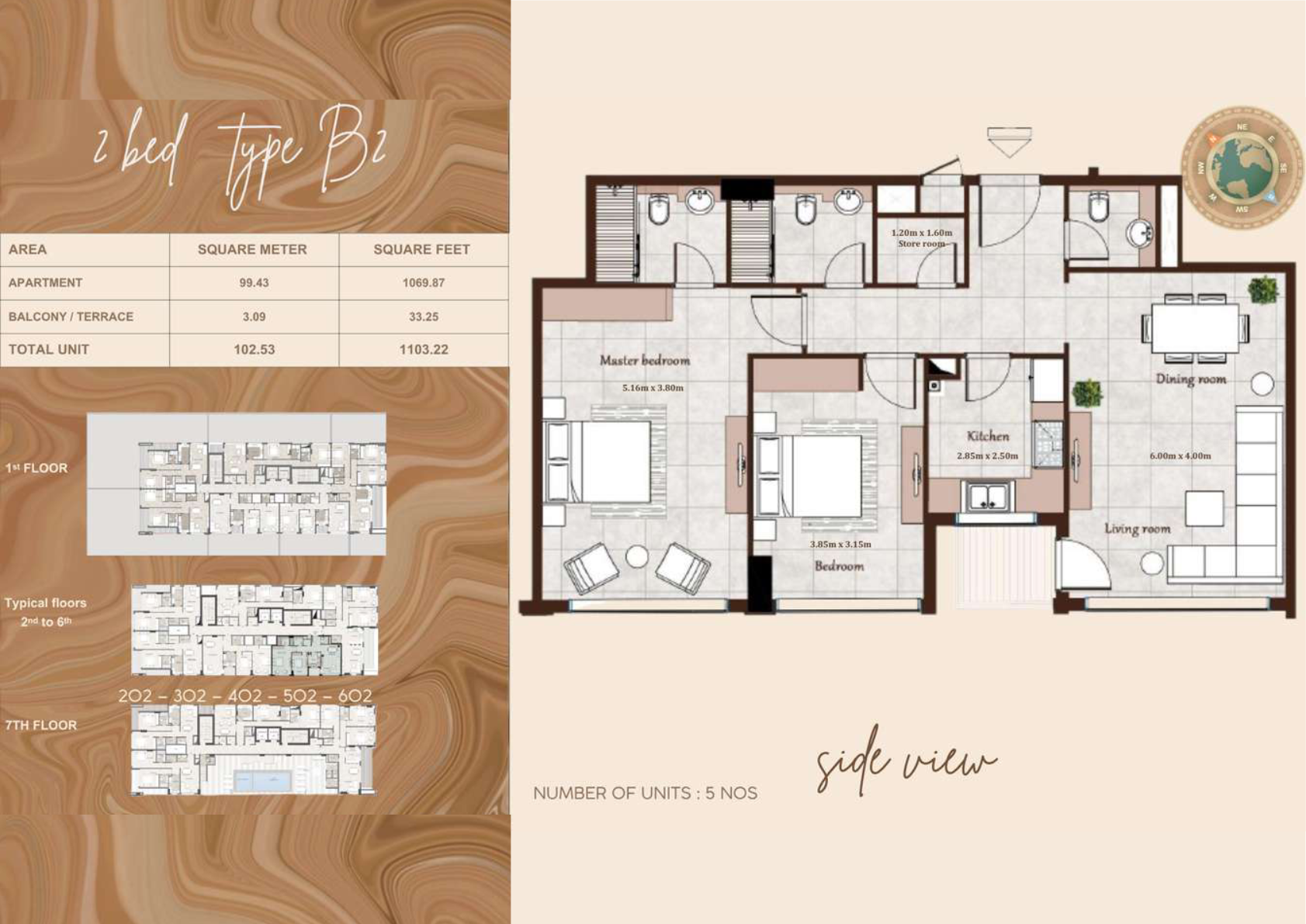 Maison Cannelle Residences by Casa Moderna 2BR floor plan