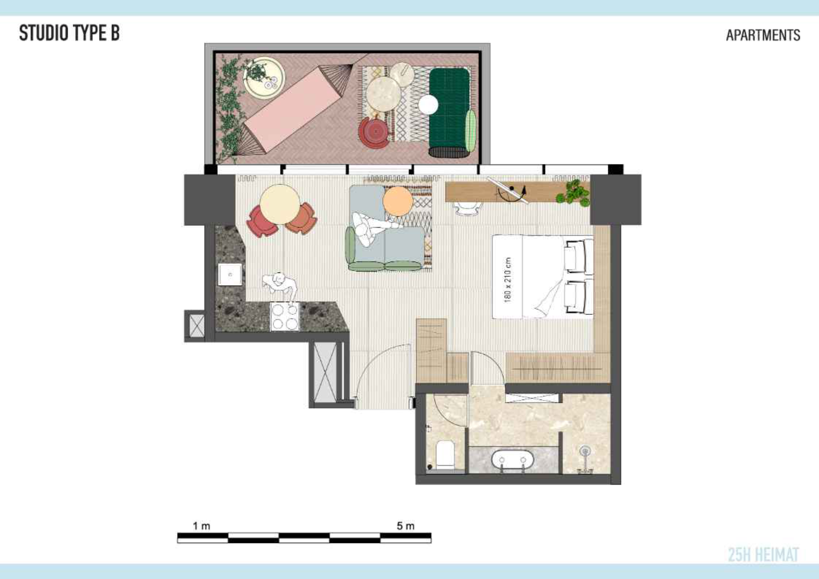 25H Heimat Studio floor plan