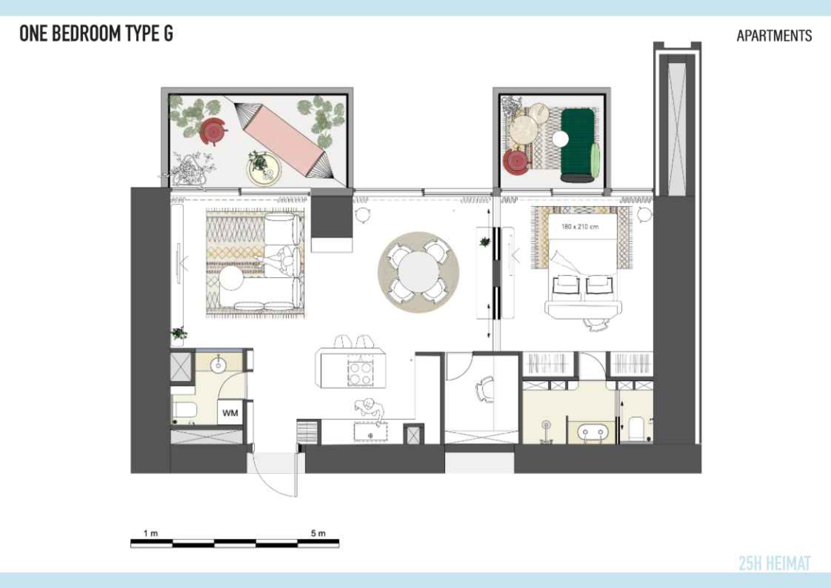 25H Heimat 1BR floor plan