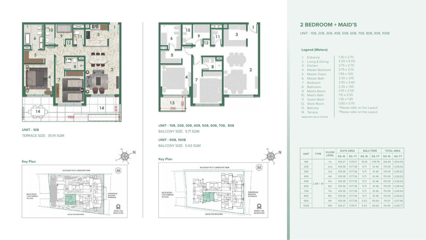 Avenue Residence 6 2BR floor plan