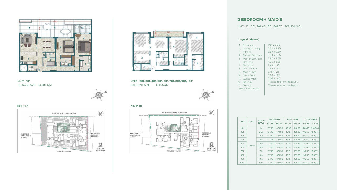 Avenue Residence 6 2BR floor plan