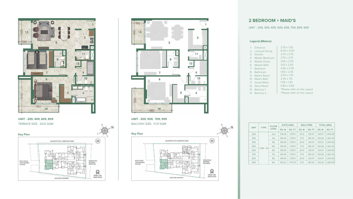 Avenue Residence 6 2BR floor plan
