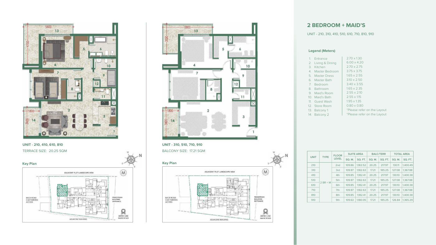 Avenue Residence 6 2BR floor plan