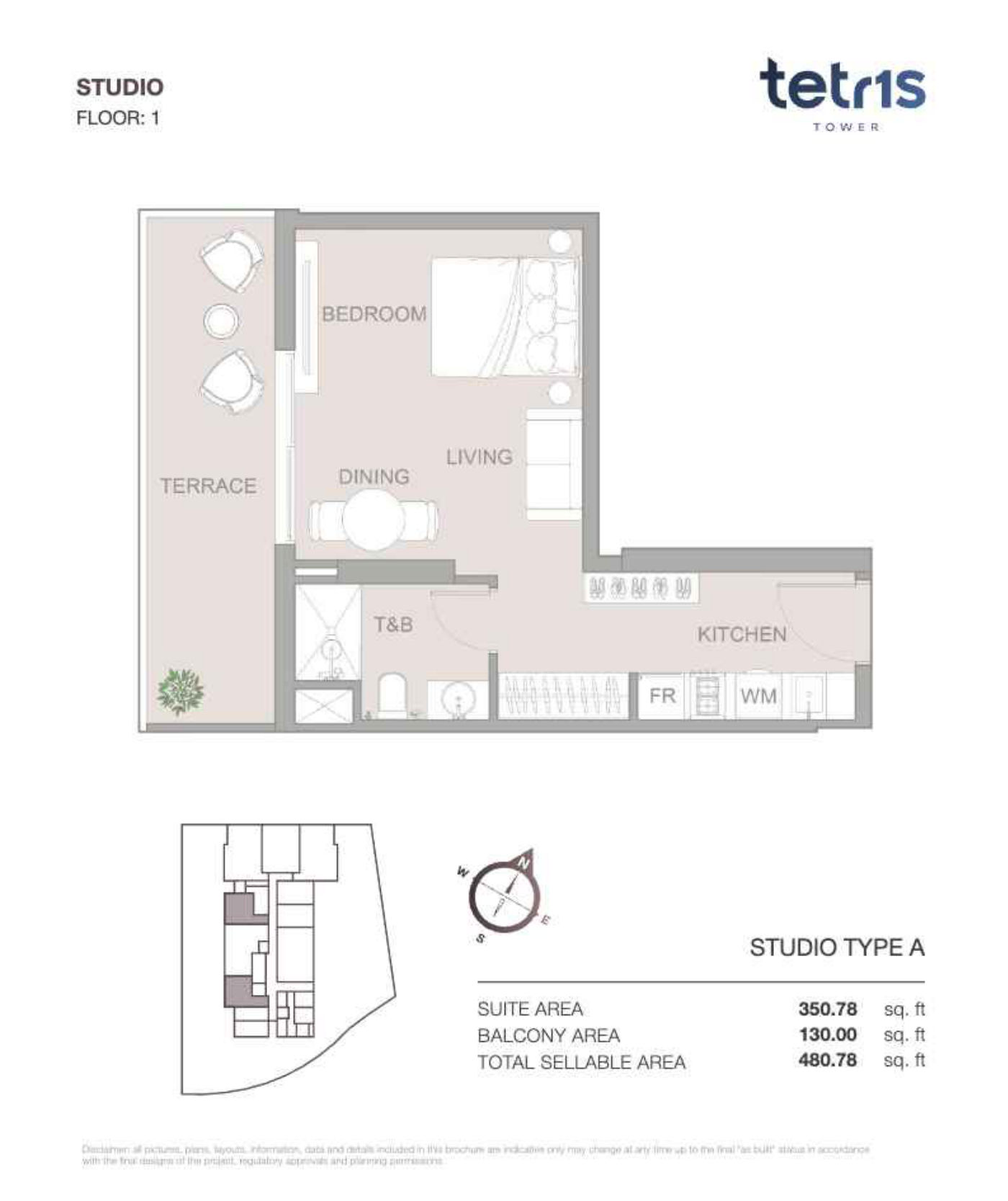 TETR1S Tower Studio floor plan