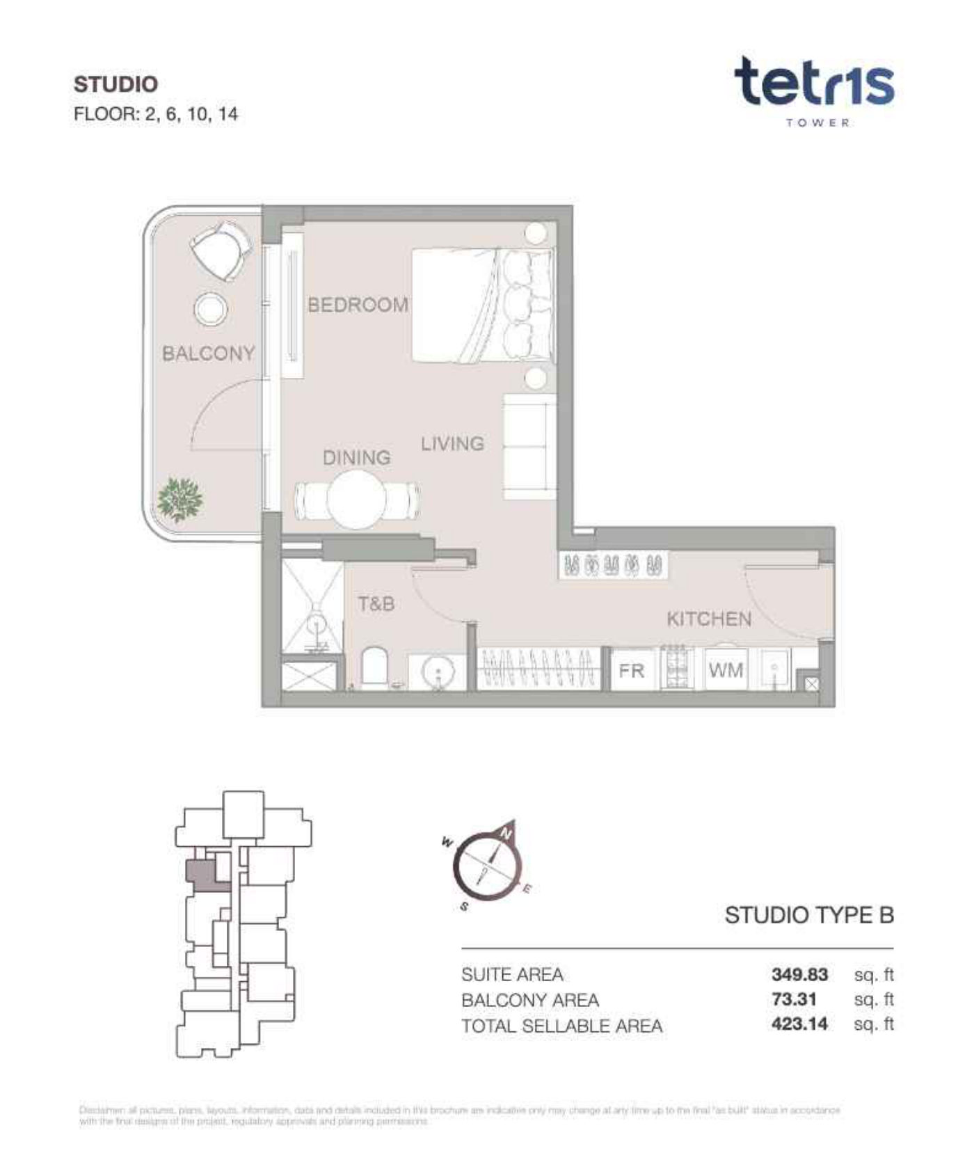 TETR1S Tower Studio floor plan