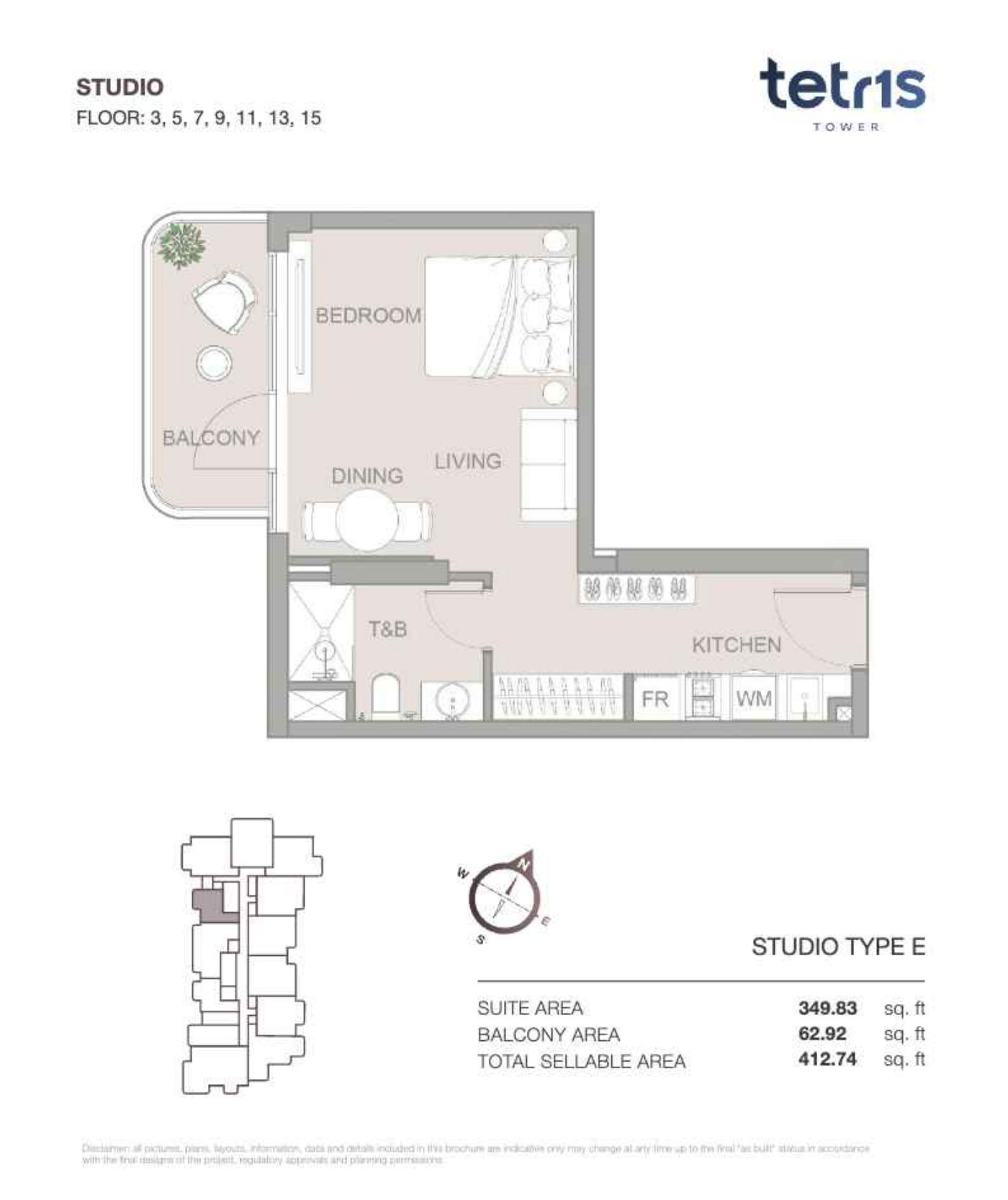 TETR1S Tower Studio floor plan
