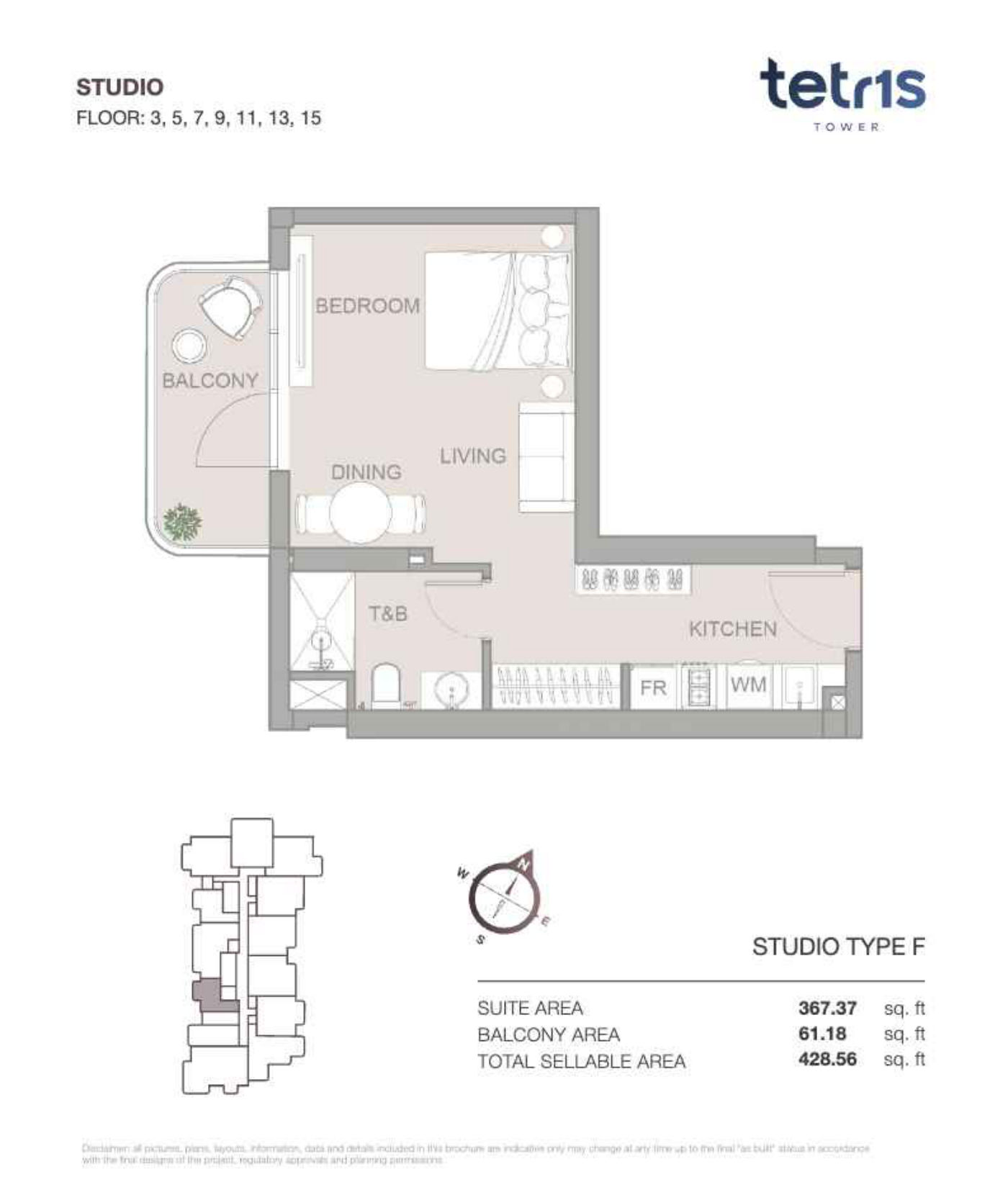TETR1S Tower Studio floor plan