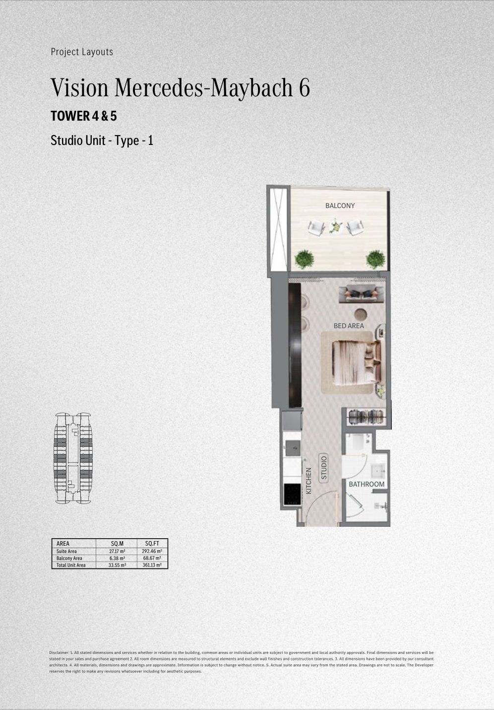 Maybach Six Studio floor plan