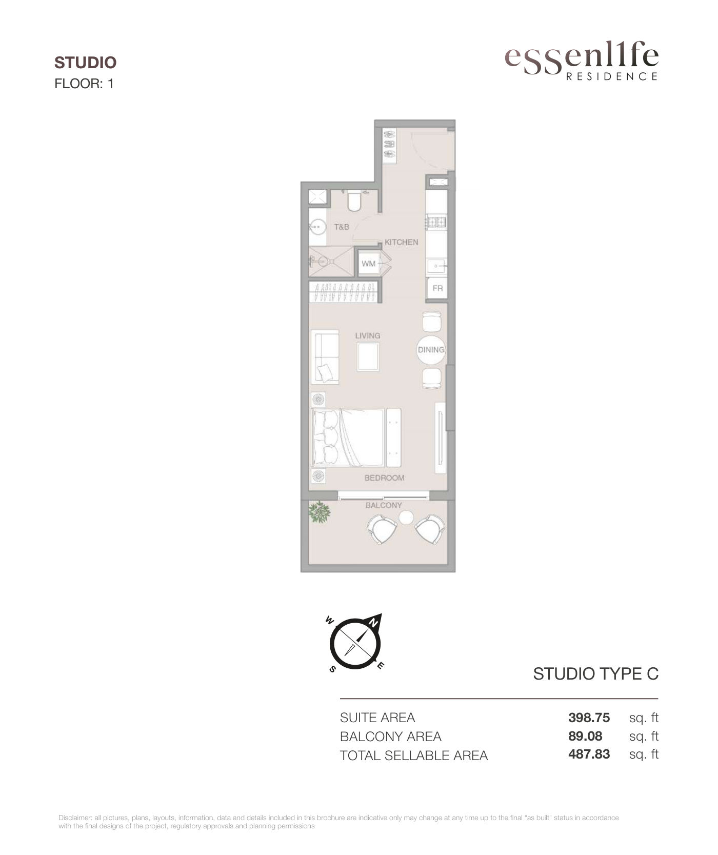 ESSENL1FE Studio floor plan