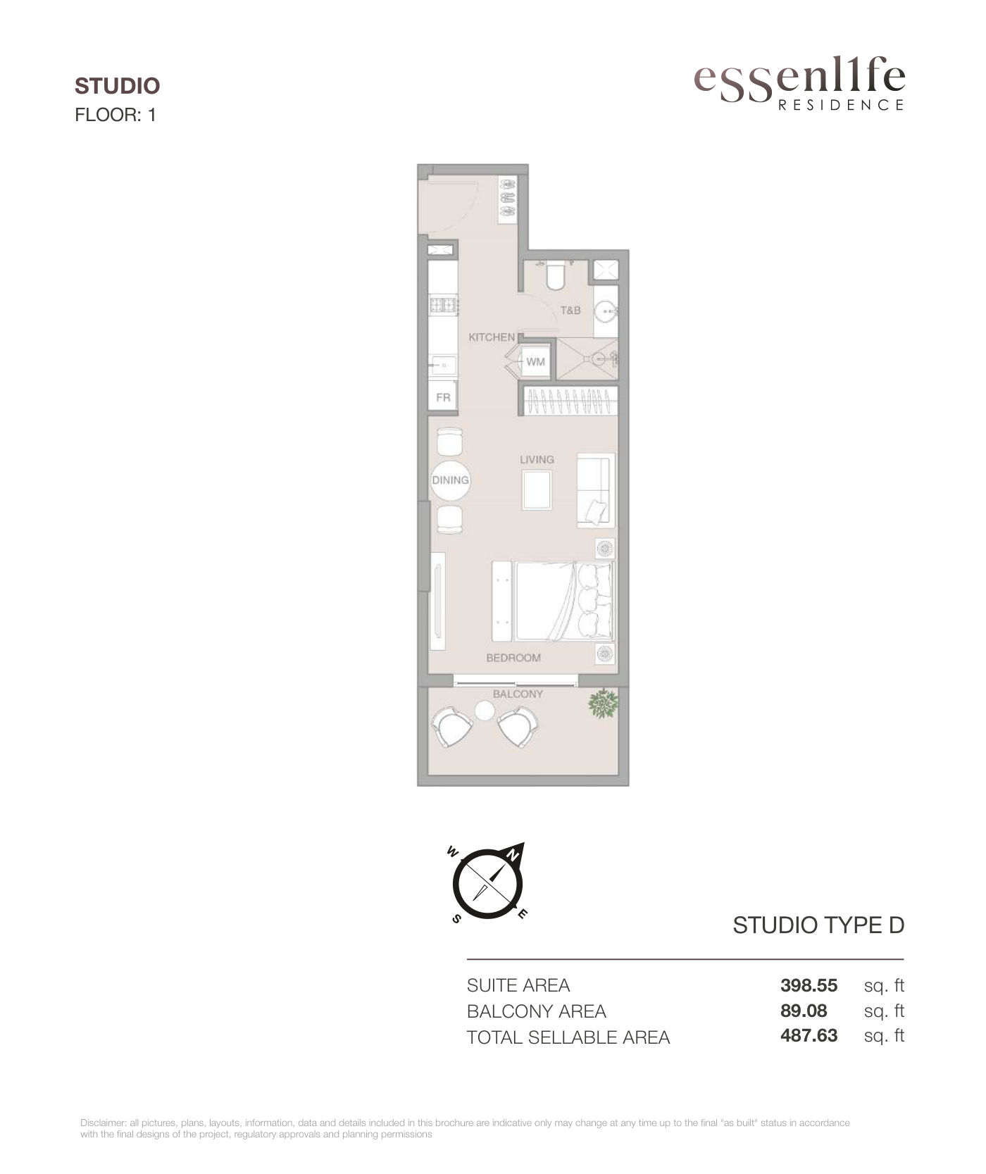 ESSENL1FE Studio floor plan