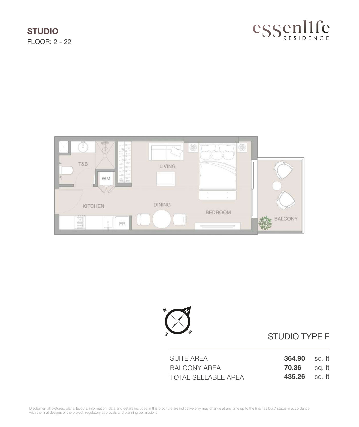 ESSENL1FE Studio floor plan
