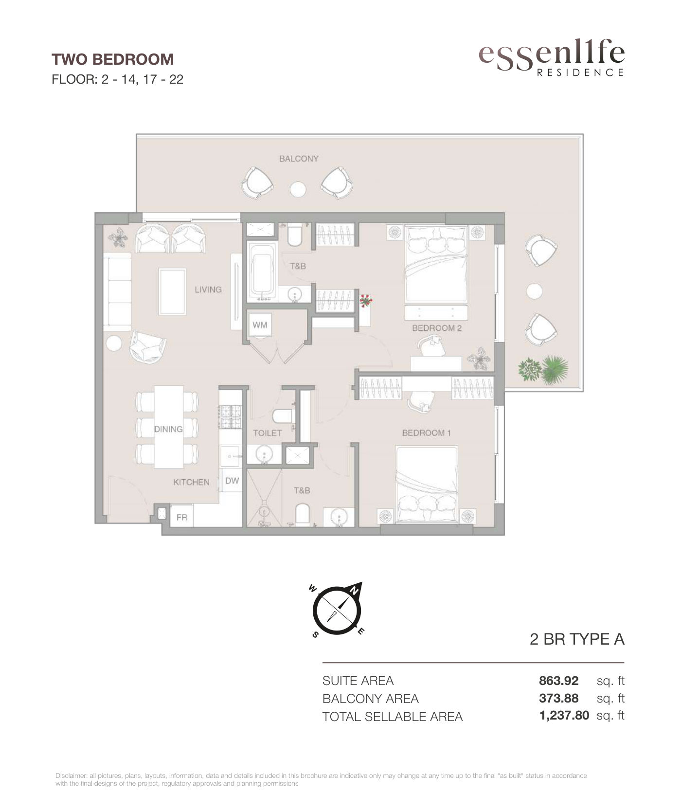 ESSENL1FE 2BR floor plan
