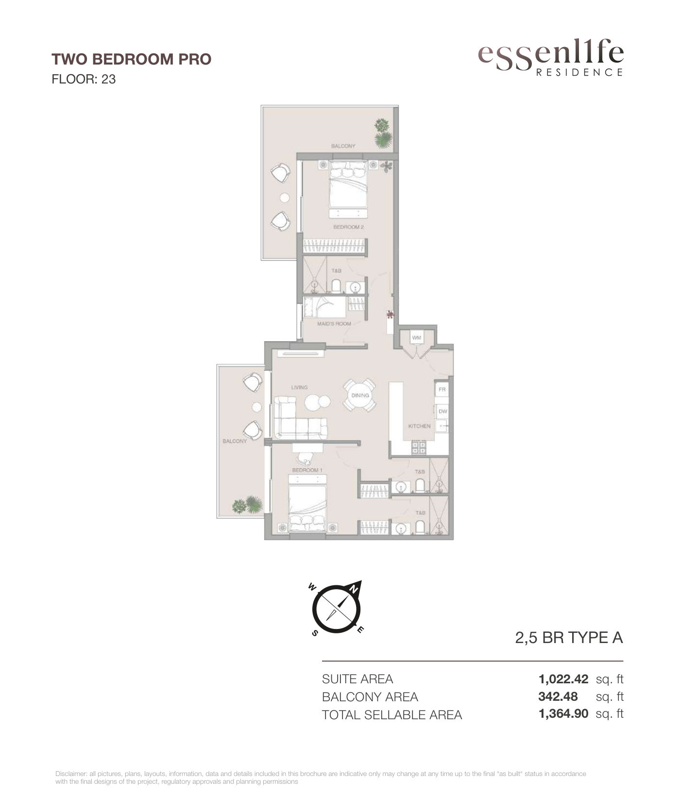 ESSENL1FE 2BR floor plan