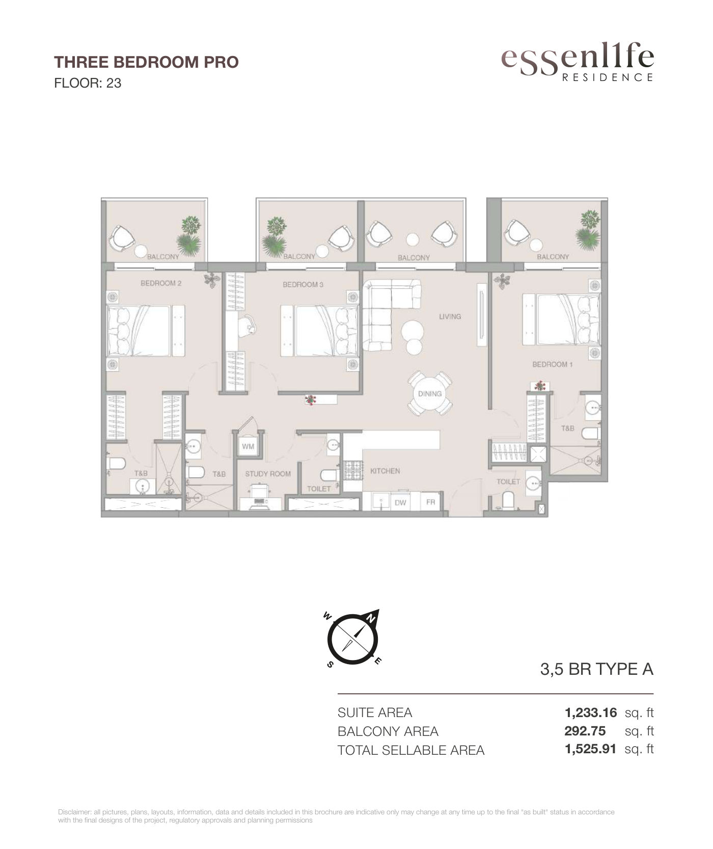 ESSENL1FE 3BR floor plan