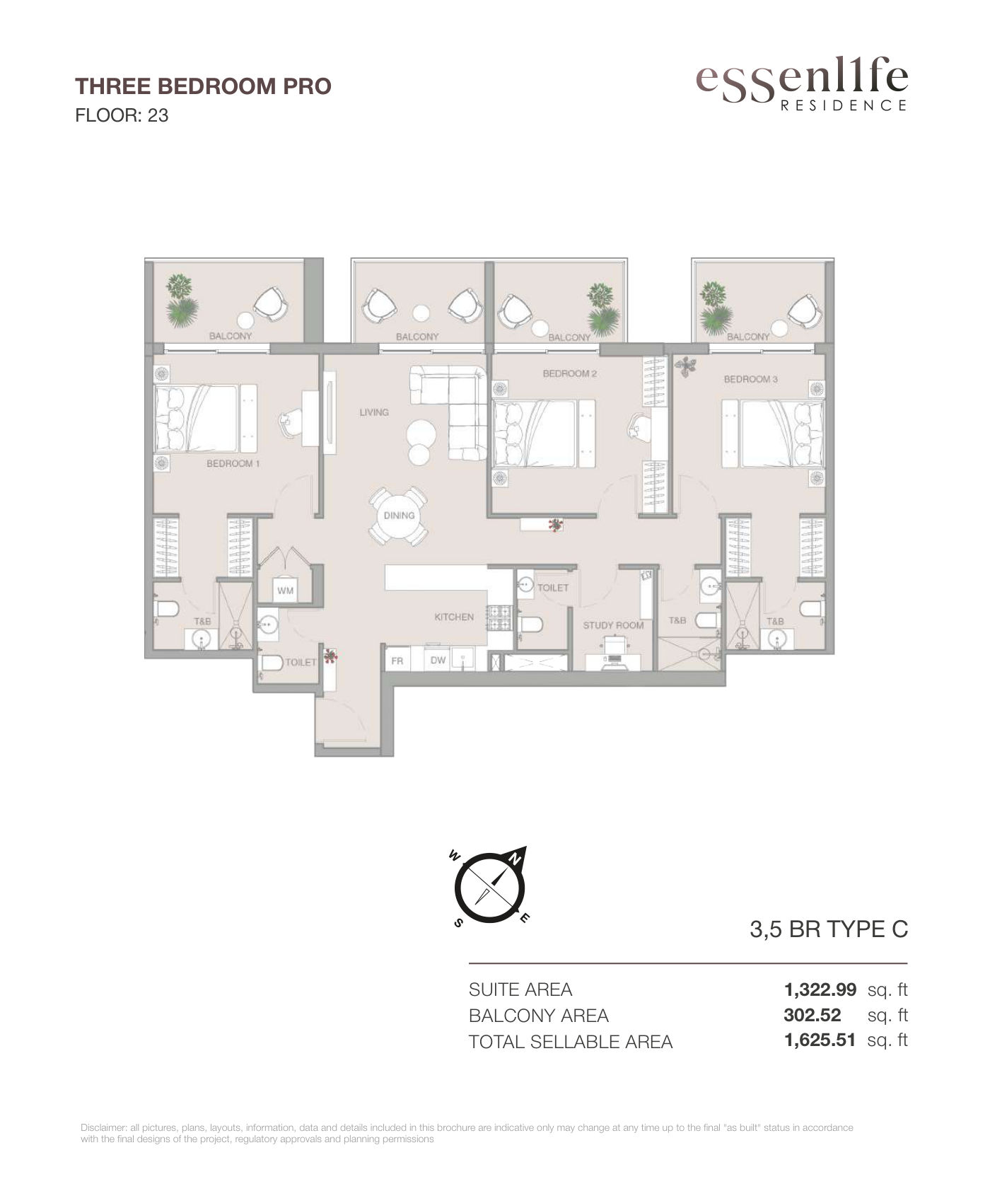 ESSENL1FE 3BR floor plan