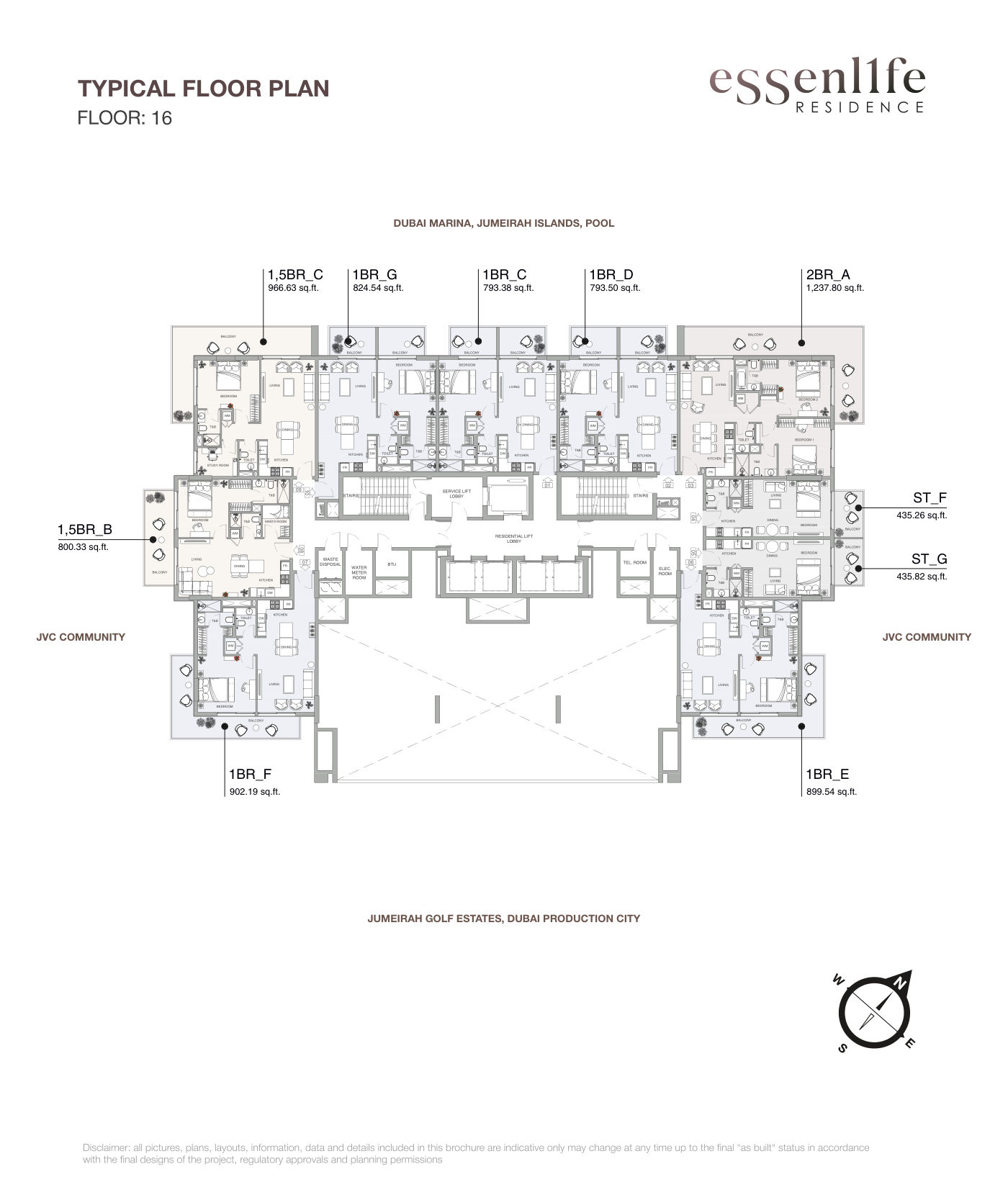 ESSENL1FE 1BR floor plan