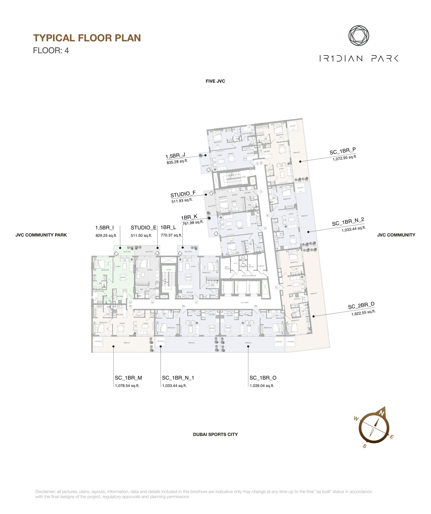 IR1DIAN PARK Studio floor plan