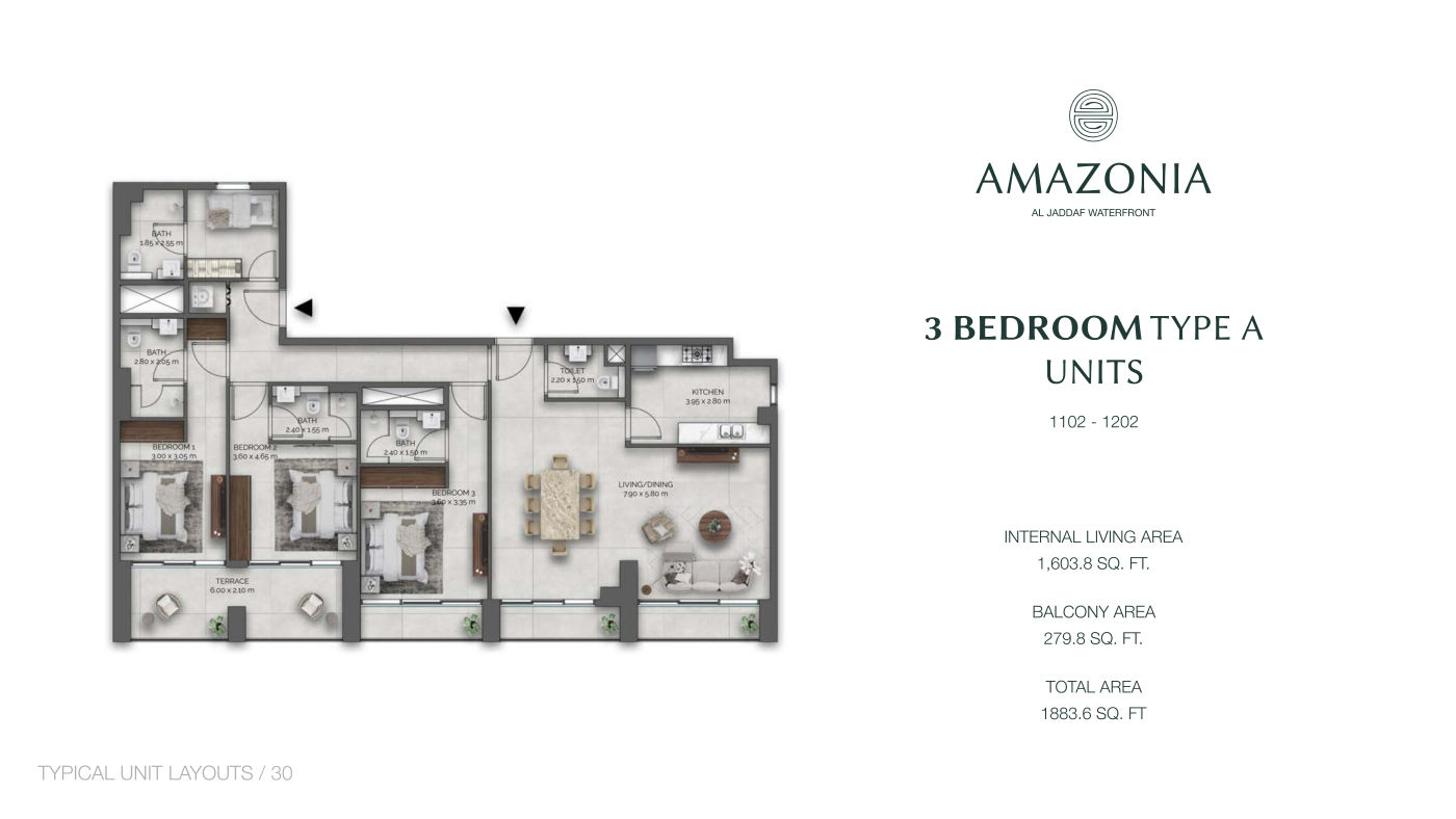 Amazonia 3BR floor plan
