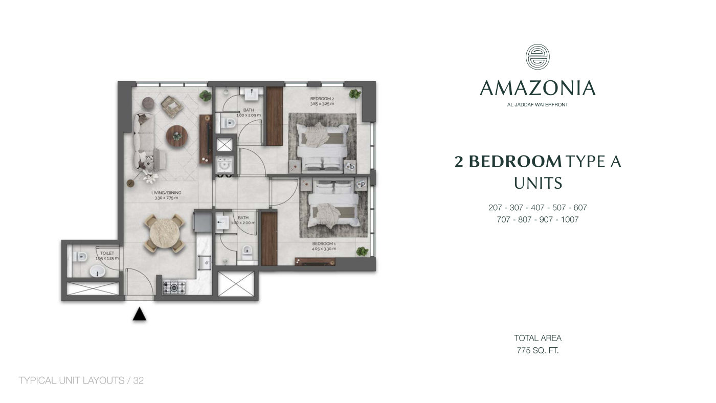 Amazonia 2BR floor plan