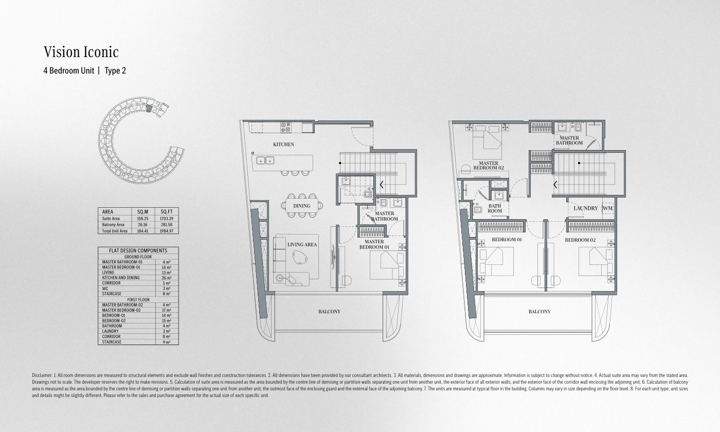 Vision Iconic Tower 4BR floor plan