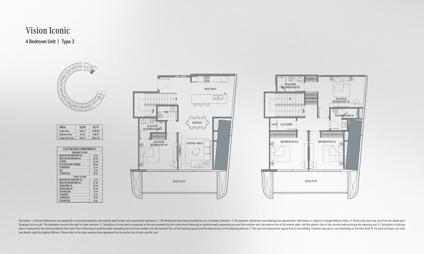 Vision Iconic Tower 4BR floor plan