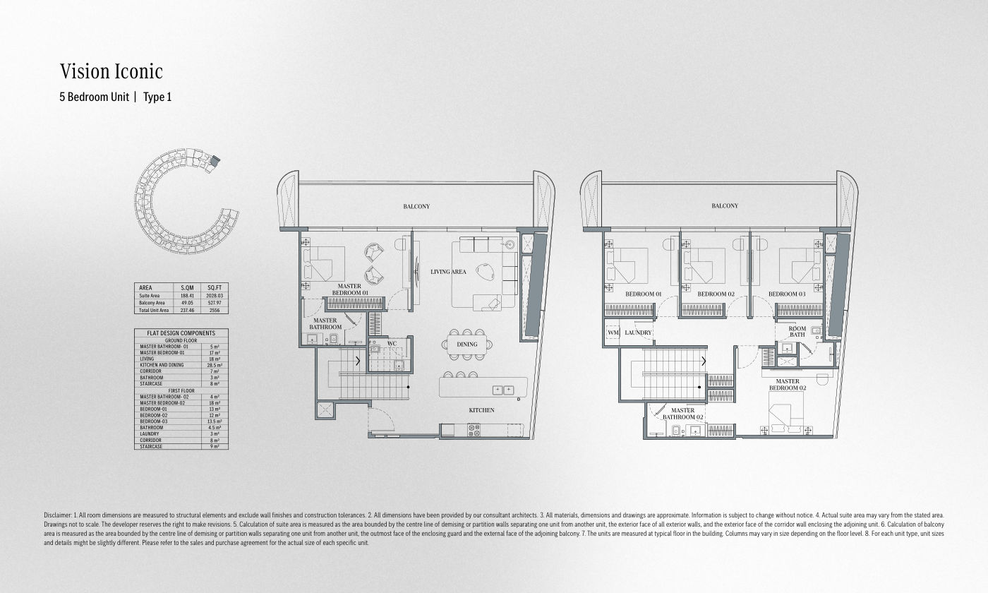 Vision Iconic Tower 5BR floor plan