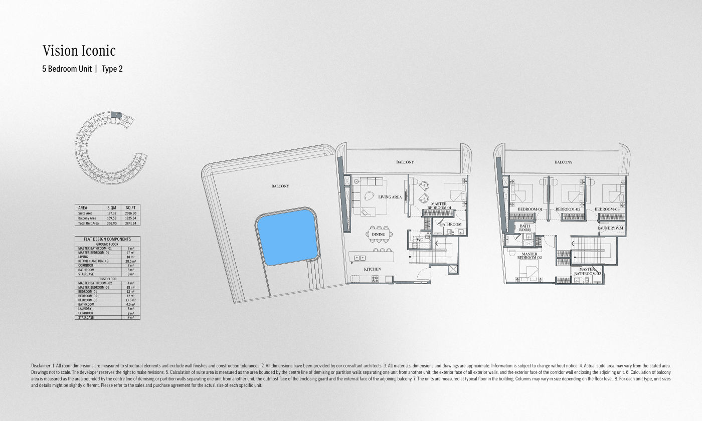 Vision Iconic Tower 5BR floor plan